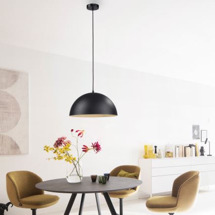Schöner Wohnen 11728-18 - ALI Cable Pendant Light 1 x E27/25W/230V, Ø 38 cm, Black