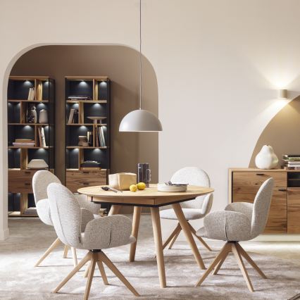 Schöner Wohnen 11728-39 - ALI cable-hung pendant light, 1×E27 (max. 25W), 230V, Ø 38 cm, grey