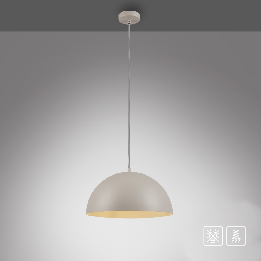 Schöner Wohnen 11728-39 - ALI cable-hung pendant light, 1×E27 (max. 25W), 230V, Ø 38 cm, grey