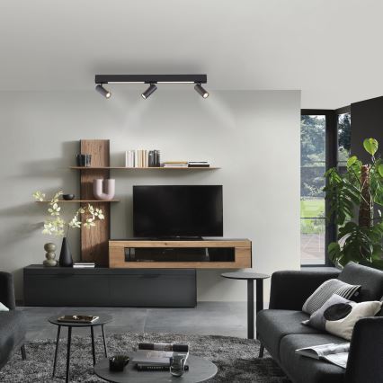 Schöner Wohnen 11794-18 - LED spotlight DANTE 3xGU10/10W/230V + LED/14,4W black