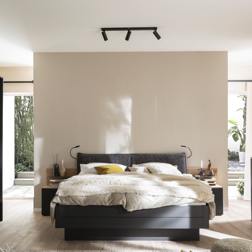 Schöner Wohnen 11794-18 - LED spotlight DANTE 3xGU10/10W/230V + LED/14,4W black