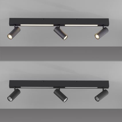 Schöner Wohnen 11794-18 - LED spotlight DANTE 3xGU10/10W/230V + LED/14,4W black