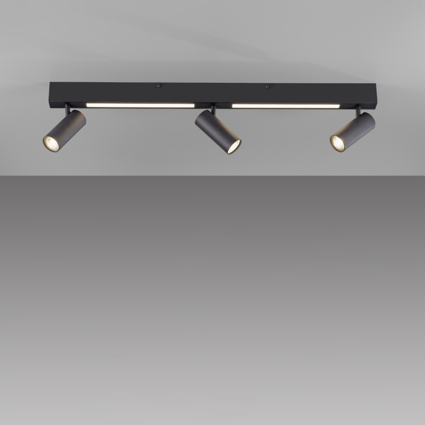 Schöner Wohnen 11794-18 - LED spotlight DANTE 3xGU10/10W/230V + LED/14,4W black