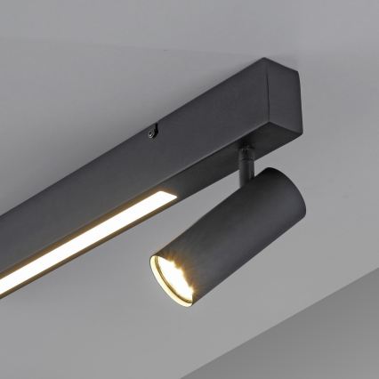 Schöner Wohnen 11794-18 - LED spotlight DANTE 3xGU10/10W/230V + LED/14,4W black