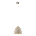 Schöner Wohnen 12540-42 - TRAVENTA cable-hung pendant light 1x E27/40W/230V Ø 21 cm, concrete