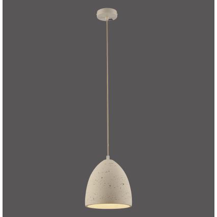 Schöner Wohnen 12540-42 - TRAVENTA cable-hung pendant light 1x E27/40W/230V Ø 21 cm, concrete