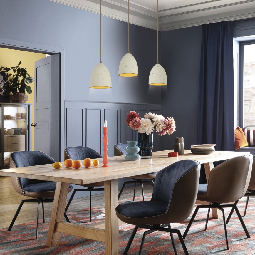 Schöner Wohnen 12541-42 - TRAVENTA cable-suspended pendant 3xE27/40W/230V concrete