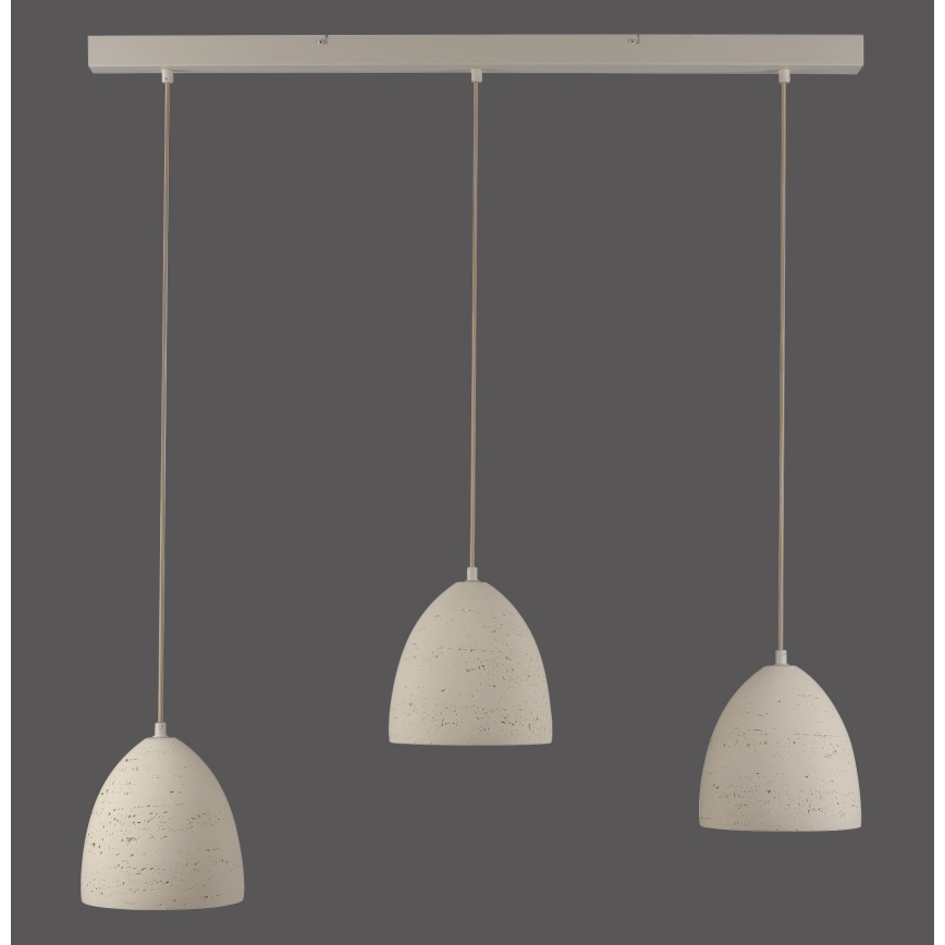 Schöner Wohnen 12541-42 - TRAVENTA cable-suspended pendant 3xE27/40W/230V concrete