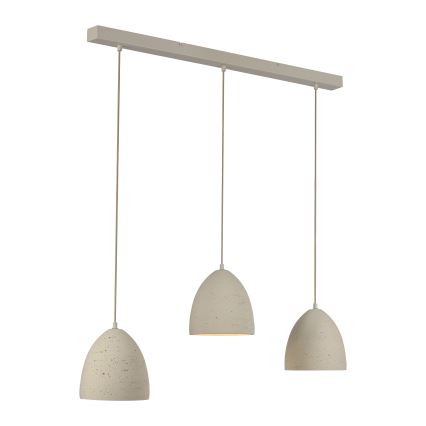 Schöner Wohnen 12541-42 - TRAVENTA cable-suspended pendant 3xE27/40W/230V concrete