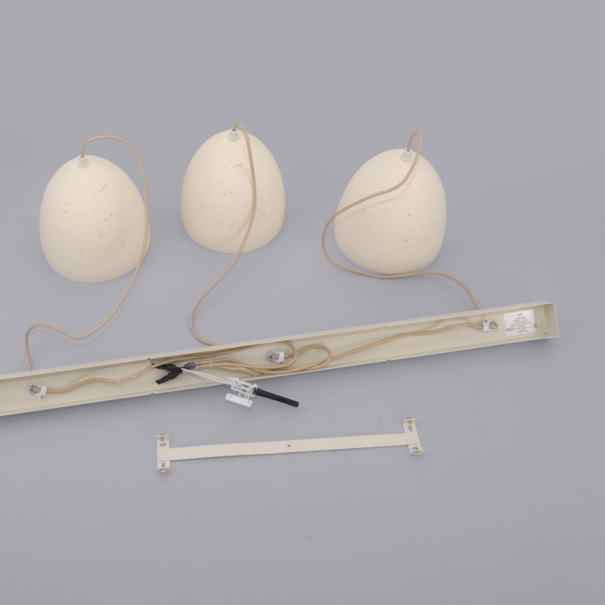 Schöner Wohnen 12541-42 - TRAVENTA cable-suspended pendant 3xE27/40W/230V concrete