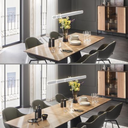 Schöner Wohnen 12577-16 - LED dimmable cable pendant ADRIANA ROUND 2xLED/24W/230V 2700/3000/3500/4000/5000K 160 cm white