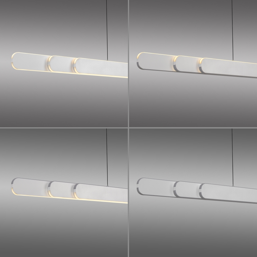 Schöner Wohnen 12577-16 - LED dimmable cable pendant ADRIANA ROUND 2xLED/24W/230V 2700/3000/3500/4000/5000K 160 cm white