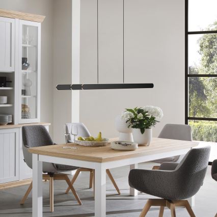 Schöner Wohnen 12577-18 - ADRIANA ROUND LED dimmable pendant light on cable 2xLED/24W/230V 2700/3000/3500/4000/5000K 160 cm black