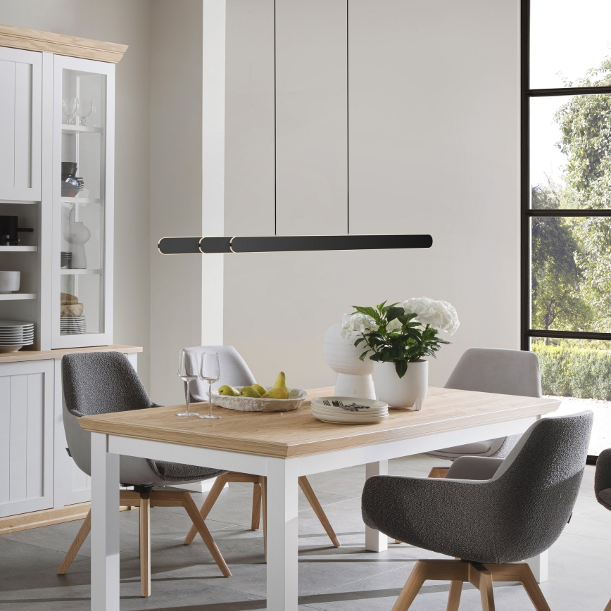 Schöner Wohnen 12577-18 - ADRIANA ROUND LED dimmable pendant light on cable 2xLED/24W/230V 2700/3000/3500/4000/5000K 160 cm black