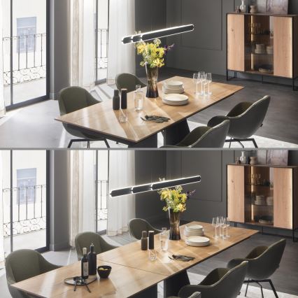 Schöner Wohnen 12577-18 - ADRIANA ROUND LED dimmable pendant light on cable 2xLED/24W/230V 2700/3000/3500/4000/5000K 160 cm black