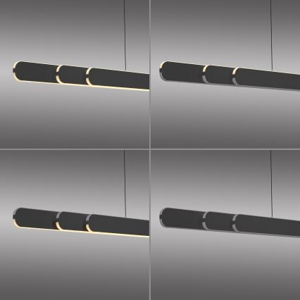 Schöner Wohnen 12577-18 - ADRIANA ROUND LED dimmable pendant light on cable 2xLED/24W/230V 2700/3000/3500/4000/5000K 160 cm black