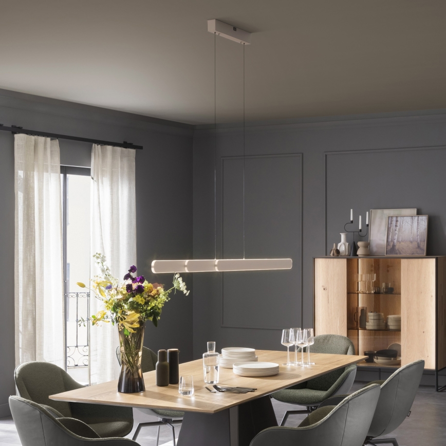 Schöner Wohnen 12577-39 - ADRIANA ROUND Dimmable LED pendant on cable, 2xLED/24W/230V, selectable 2700/3000/3500/4000/5000K, grey