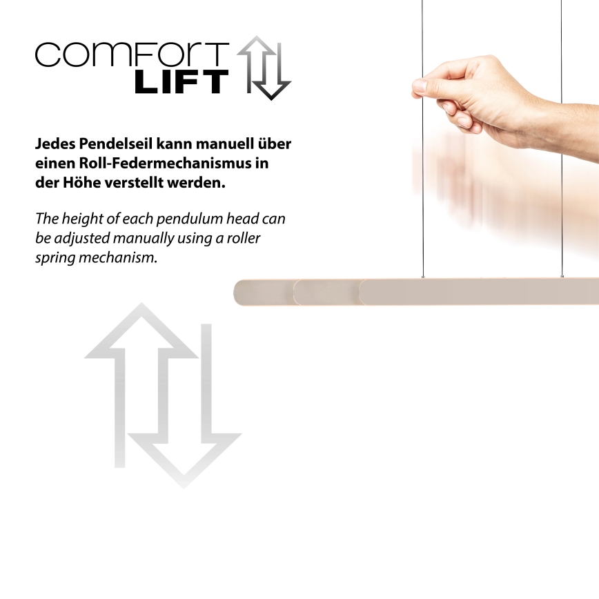 Schöner Wohnen 12577-39 - ADRIANA ROUND Dimmable LED pendant on cable, 2xLED/24W/230V, selectable 2700/3000/3500/4000/5000K, grey