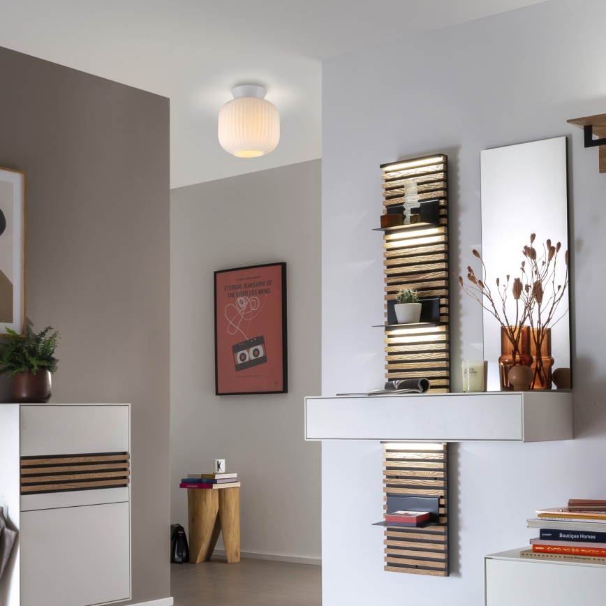 Schöner Wohnen 13574-16 - NAMI Ceiling Light 1xE27/25W/230V, Ø 20 cm, White