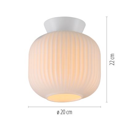 Schöner Wohnen 13574-16 - NAMI Ceiling Light 1xE27/25W/230V, Ø 20 cm, White