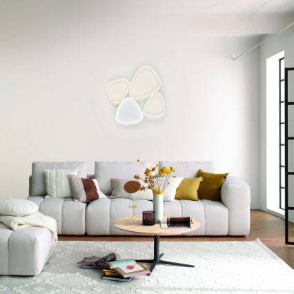 Schöner Wohnen 14038-16 - PEBBLES Dimmable LED Ceiling Light LED/35,5W/230V White