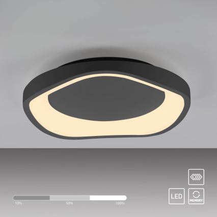 Schöner Wohnen 14233-18 - MONTA LED dimmable ceiling light, 21W/230V, Ø 40 cm, black