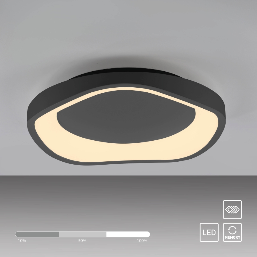 Schöner Wohnen 14233-18 - MONTA LED dimmable ceiling light, 21W/230V, Ø 40 cm, black
