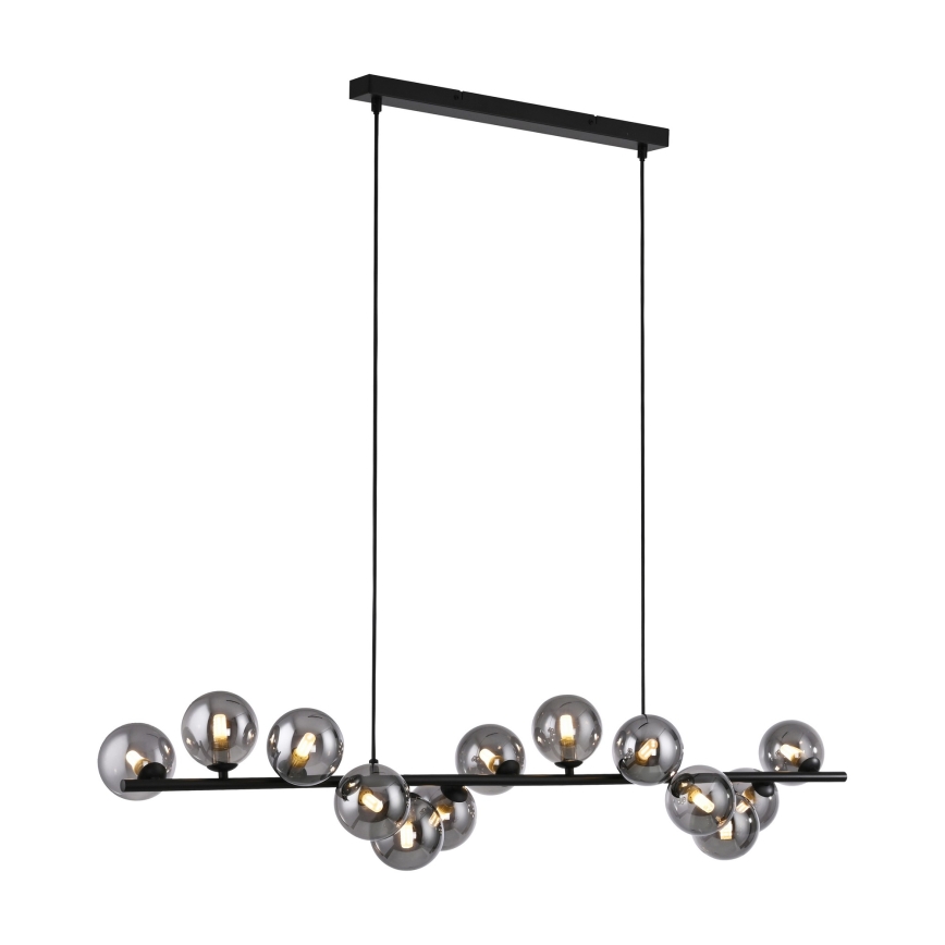 Schöner Wohnen 14504-18 - LED cable-suspended chandelier DUBAI 13xG9/3W/230V black/smoky