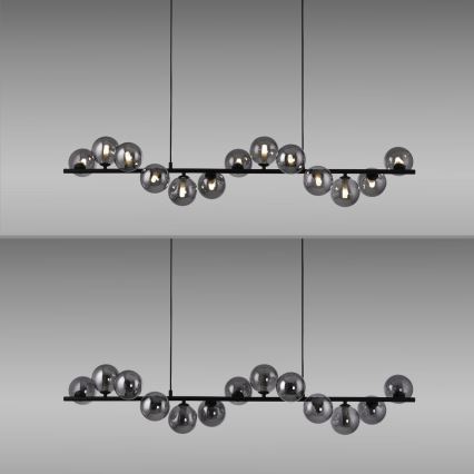 Schöner Wohnen 14504-18 - DUBAI LED pendant on cable 13xG9/3W/230V 118 m black/smoked