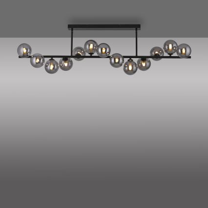 Schöner Wohnen 14505-18 - DUBAI LED pendant on rod, 13×G9/3W/230V, Black/Smoked