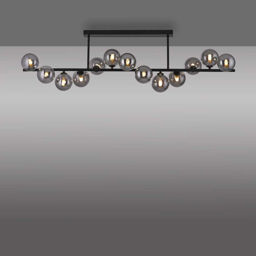 Schöner Wohnen 14505-18 - DUBAI LED pendant on rod, 13×G9/3W/230V, Black/Smoked