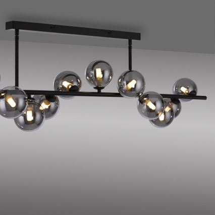 Schöner Wohnen 14505-18 - DUBAI LED pendant on rod, 13×G9/3W/230V, Black/Smoked