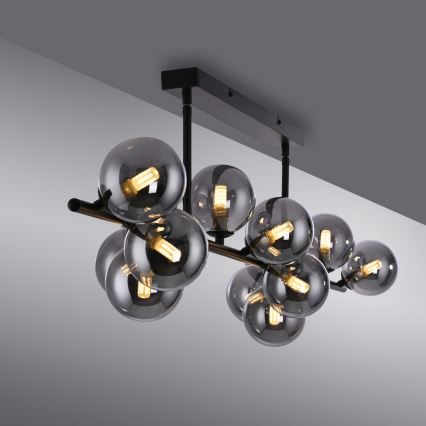 Schöner Wohnen 14505-18 - DUBAI LED pendant on rod, 13×G9/3W/230V, Black/Smoked