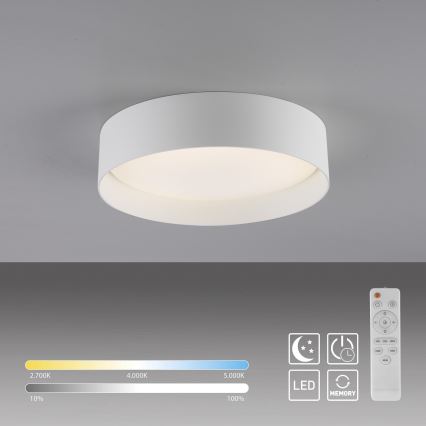Schöner Wohnen 14593-16 - LED dimmable ceiling light TAVOLI LED/10W/230V 2700-6500K Ø 28.5 cm white + remote control