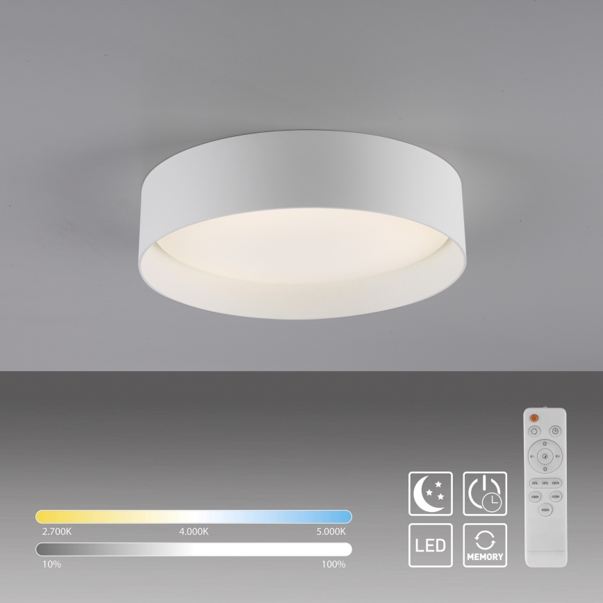 Schöner Wohnen 14593-16 - LED dimmable ceiling light TAVOLI LED/10W/230V 2700-6500K Ø 28.5 cm white + remote control