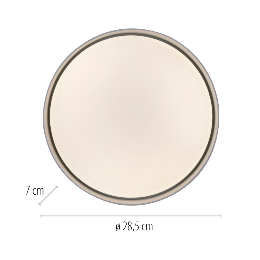 Schöner Wohnen 14593-16 - LED dimmable ceiling light TAVOLI LED/10W/230V 2700-6500K Ø 28.5 cm white + remote control