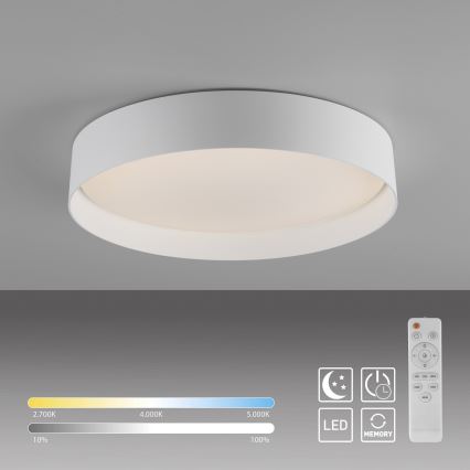 Schöner Wohnen 14594-16 - TAVOLI LED Dimmable Ceiling Light LED/20W/230V 2700–6500K Ø 39 cm White + Remote Control