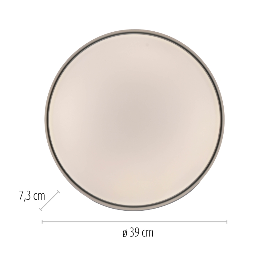 Schöner Wohnen 14594-16 - TAVOLI LED Dimmable Ceiling Light LED/20W/230V 2700–6500K Ø 39 cm White + Remote Control