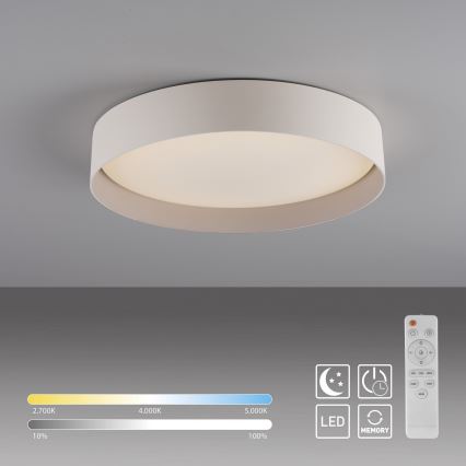 Schöner Wohnen 14594-39 - TAVOLI Dimmable LED Ceiling Light LED/20W/230V 2700–6500 K Ø 39 cm grey + remote control