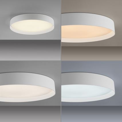 Schöner Wohnen 14595-16 - TAVOLI LED dimmable ceiling light, 34 W, 230 V, 2700–6500 K, Ø 49 cm, white + remote control