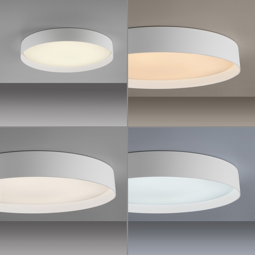 Schöner Wohnen 14595-16 - TAVOLI LED dimmable ceiling light, 34 W, 230 V, 2700–6500 K, Ø 49 cm, white + remote control