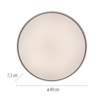 Schöner Wohnen 14595-16 - TAVOLI LED dimmable ceiling light, 34 W, 230 V, 2700–6500 K, Ø 49 cm, white + remote control