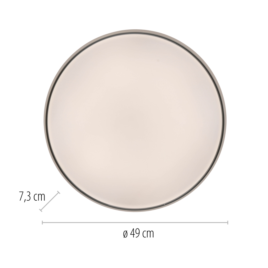 Schöner Wohnen 14595-18 - TAVOLI Dimmable LED Ceiling Light LED/34W/230V 2700-6500K Ø 49 cm Black + Remote Control