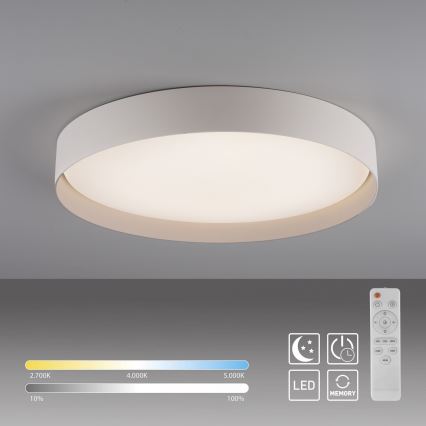 Schöner Wohnen 14595-39 - Dimmable LED ceiling light TAVOLI LED/34W/230V 2700-6500K Ø 49 cm grey + remote control