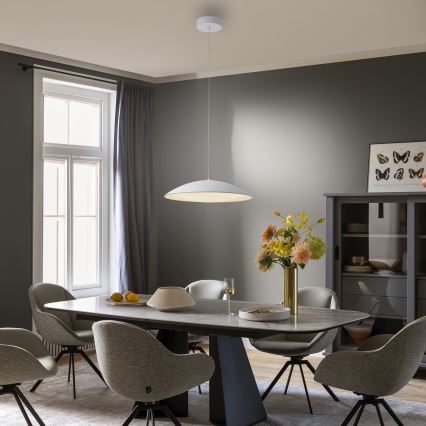 Schöner Wohnen 14607-16 - LENTE LED Dimmable Cable-Hung Pendant LED/23W/230V Ø 50 cm White