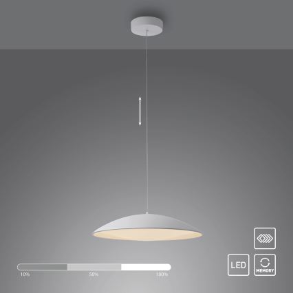 Schöner Wohnen 14607-16 - LENTE LED Dimmable Cable-Hung Pendant LED/23W/230V Ø 50 cm White