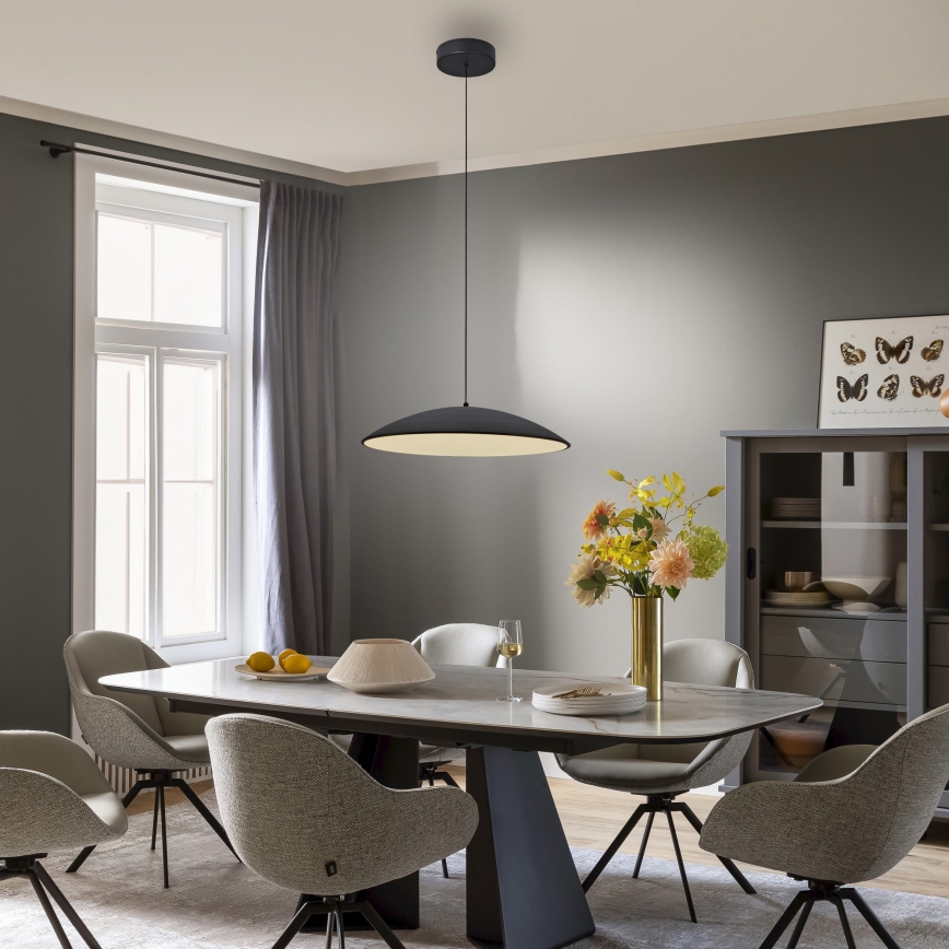 Schöner Wohnen 14607-18 - LENTE LED dimmable cable-suspended pendant light, LED/23W/230V, Ø 50 cm, black