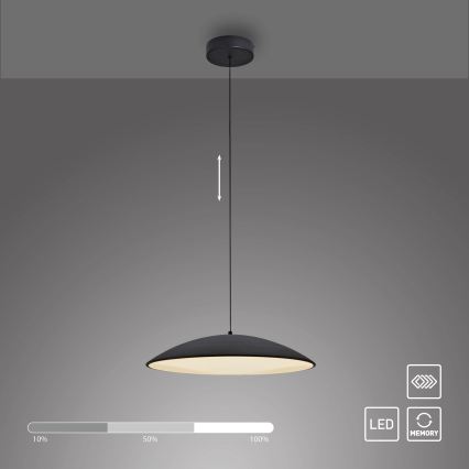 Schöner Wohnen 14607-18 - LENTE LED dimmable cable-suspended pendant light, LED/23W/230V, Ø 50 cm, black