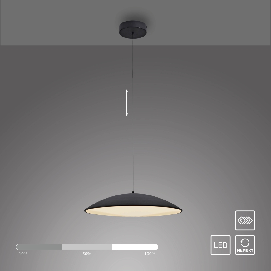 Schöner Wohnen 14607-18 - LENTE LED dimmable cable-suspended pendant light, LED/23W/230V, Ø 50 cm, black