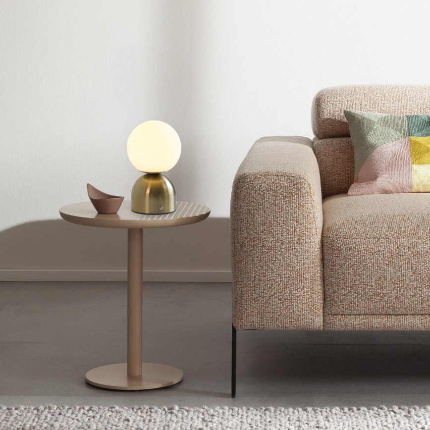 Schöner Wohnen 19218-12 - RUDI LED Dimmable Touch Rechargeable Table Lamp LED/1.2W/5V 3000–6000K 1200 mAh Gold